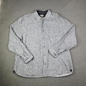 Carbon 2 Cobalt White Blue Check Flannel Shirt Long Sleeve Button Up Men's XL